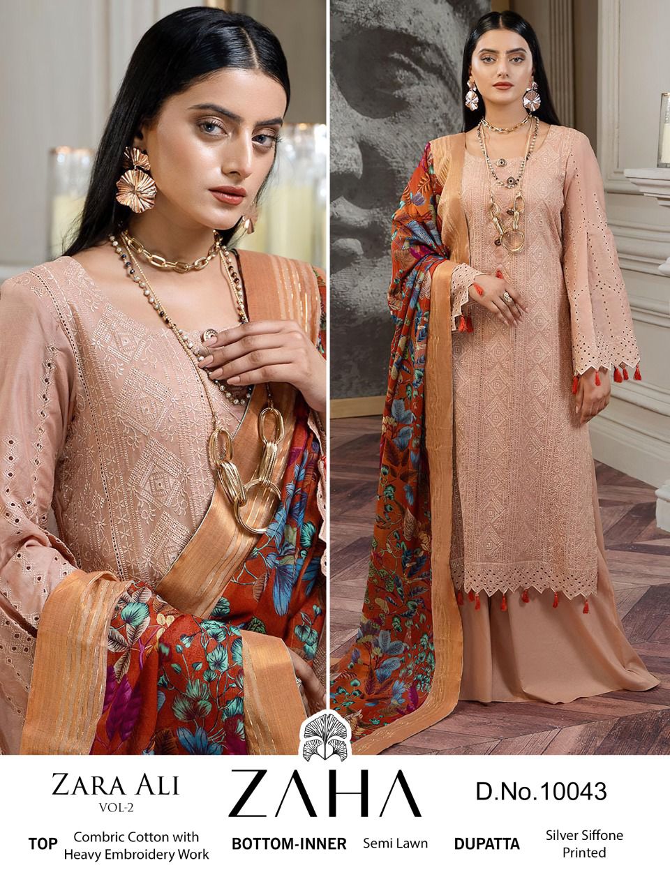 ZAHA 10026 H CHANTELLE VOL 2 PAKISTANI SUITS WITH